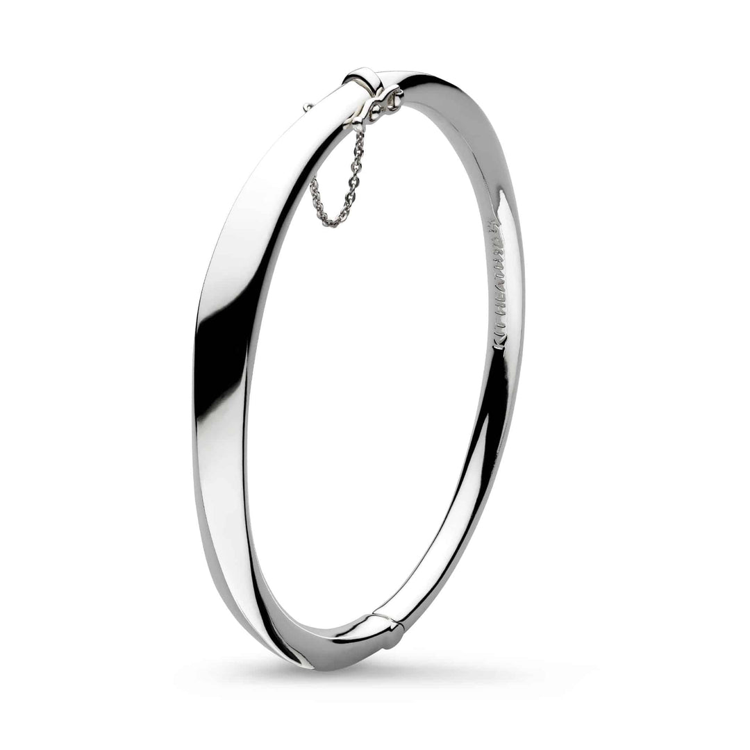 Kit Heath - Bevel Cirque Hinged Bangle - Silver