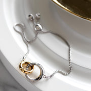 Kit Heath - Bevel Cirque Link Golden Toggle Bracelet - Silver