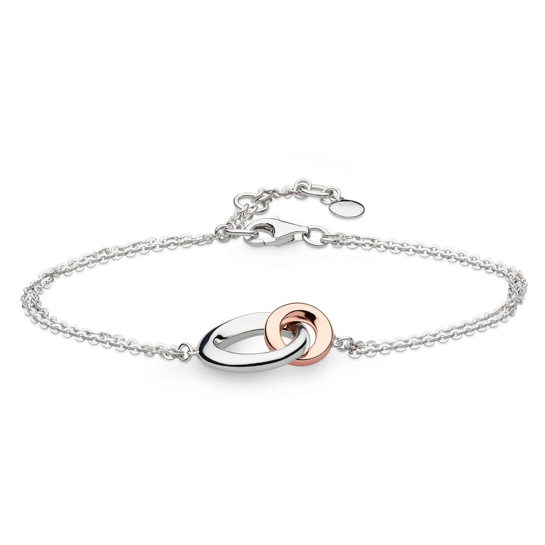Kit Heath - Bevel Cirque Link Blush Twin Chain Bracelet - Silver