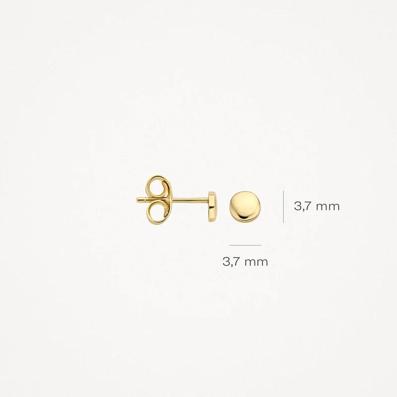 Blush - 3.7mm Dome-Shaped Stud Earrings - 14kt Yellow Gold