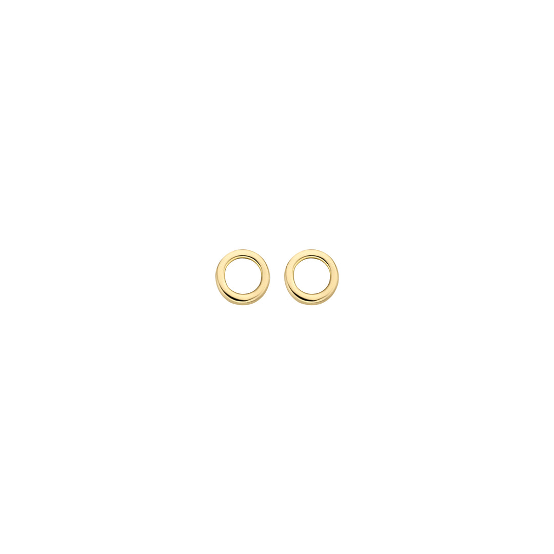 Blush - 4.6mm Open Circle Earrings - 14kt Yellow Gold