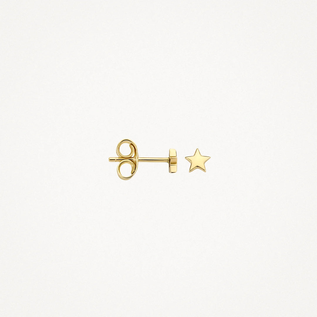 Blush - 3.7mm Star Stud Earrings - 14kt Yellow Gold