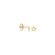 Blush - 4.8mm Open Star Earrings - 14kt Yellow Gold