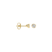 Blush - 3.8mm Bezel Set Earrings - 14kt Yellow Gold