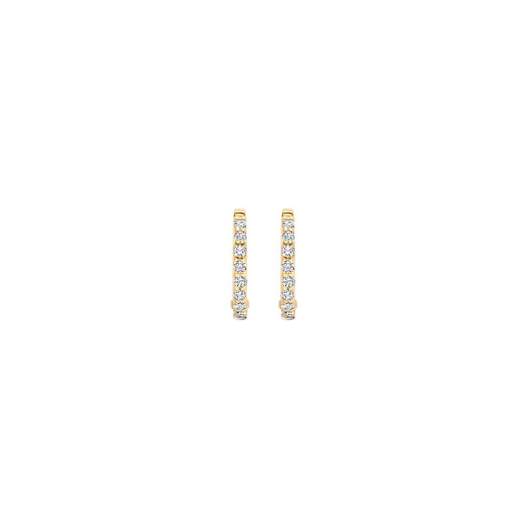 Blush - Mini Sparkle Hoops - 14kt Yellow Gold