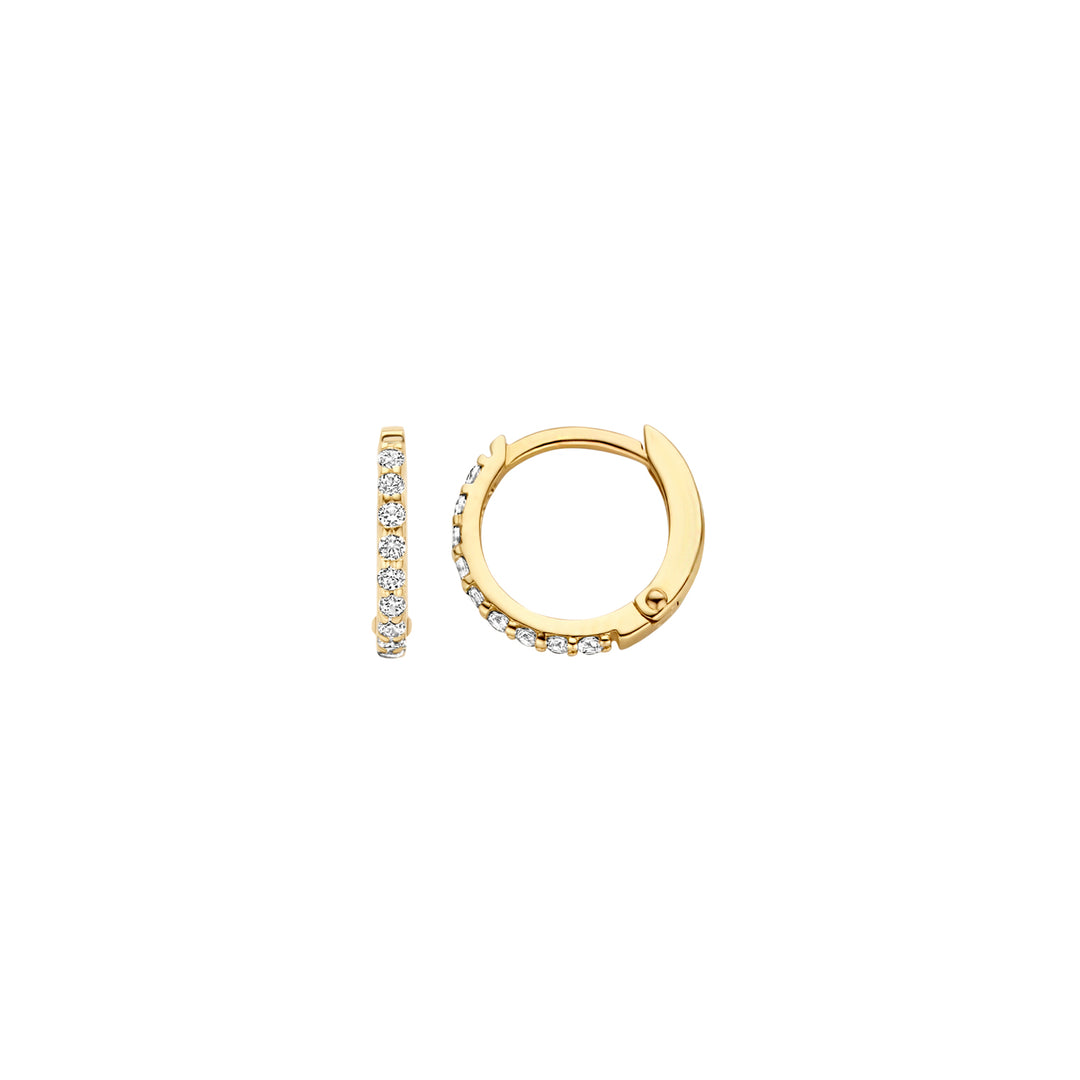 Blush - Mini Sparkle Hoops - 14kt Yellow Gold