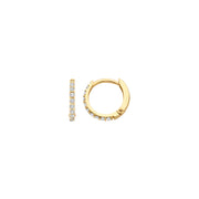 Blush - Mini Sparkle Hoops - 14kt Yellow Gold