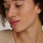 Blush - 6mm CZ Pavé Earrings - 14kt Yellow Gold