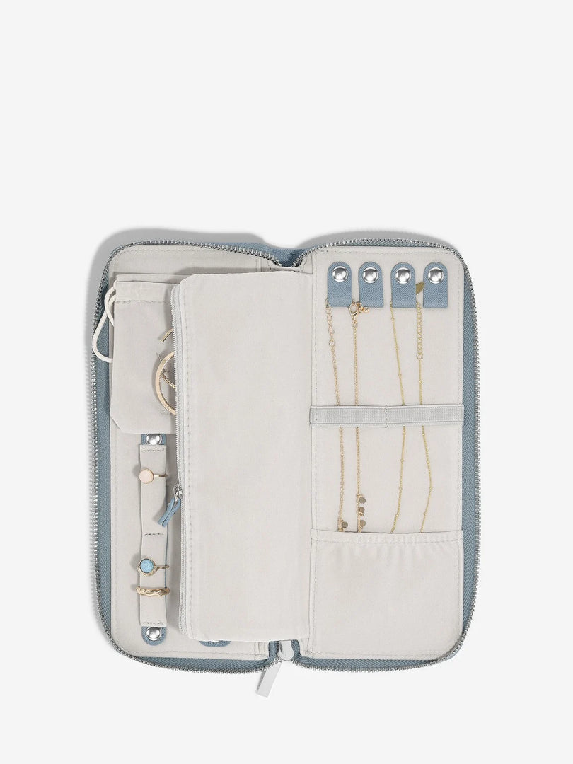 Stackers - Dusky Blue Jewellery Roll