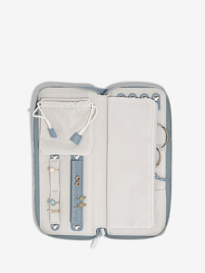 Stackers - Dusky Blue Jewellery Roll