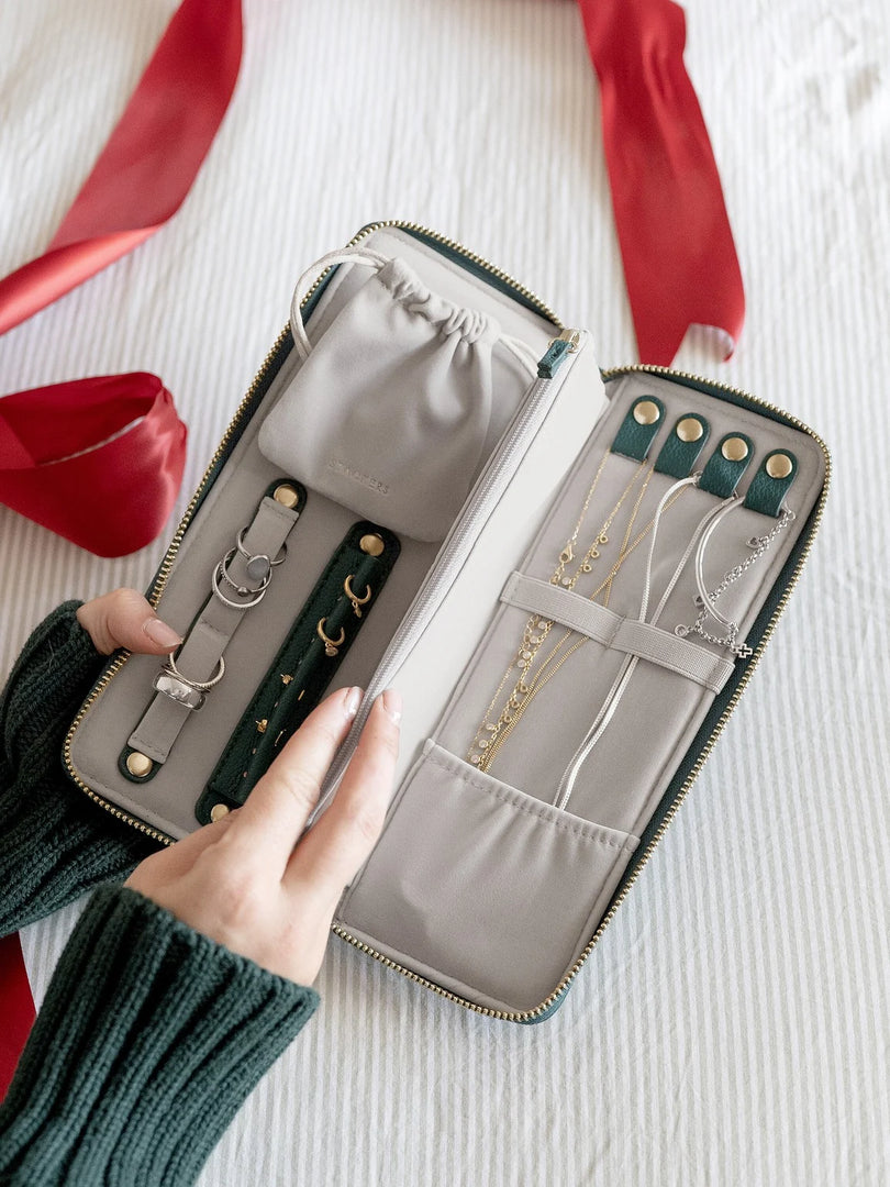 Stackers - Forest Green Jewellery Roll