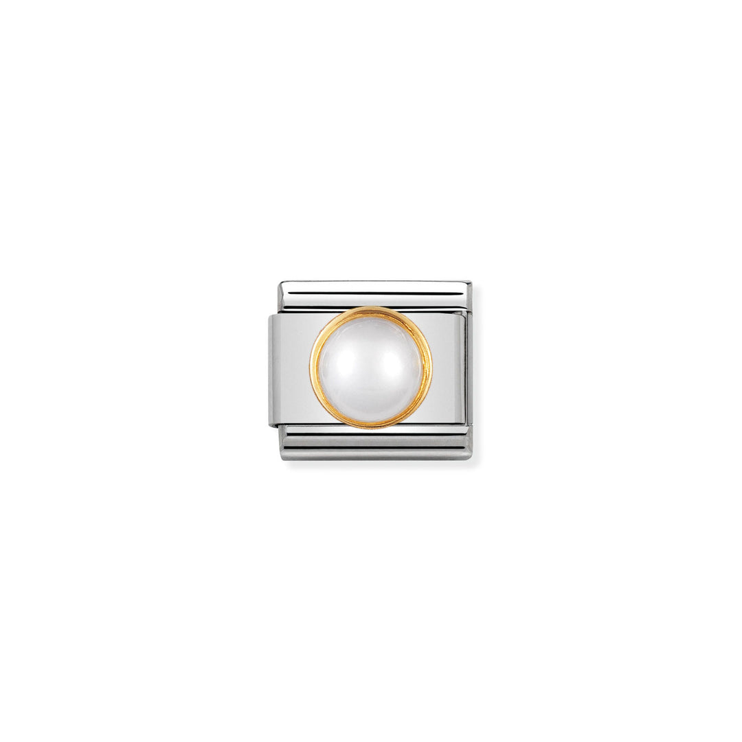 Nomination - Composable Round White Pearl Charm