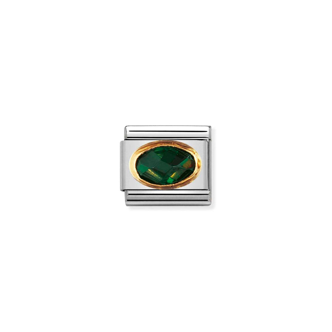 Nomination - Composable Emerald Green with Faceted Stones Charm