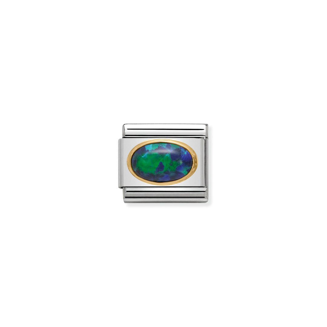Nomination - Composable Green Opal & Gold Charm