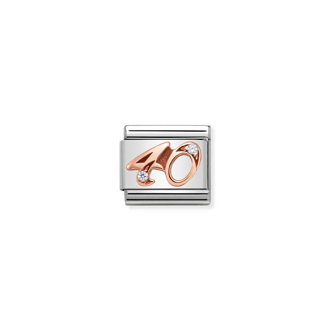 Nomination - Composable Classic Number 40 Rose Gold Charm