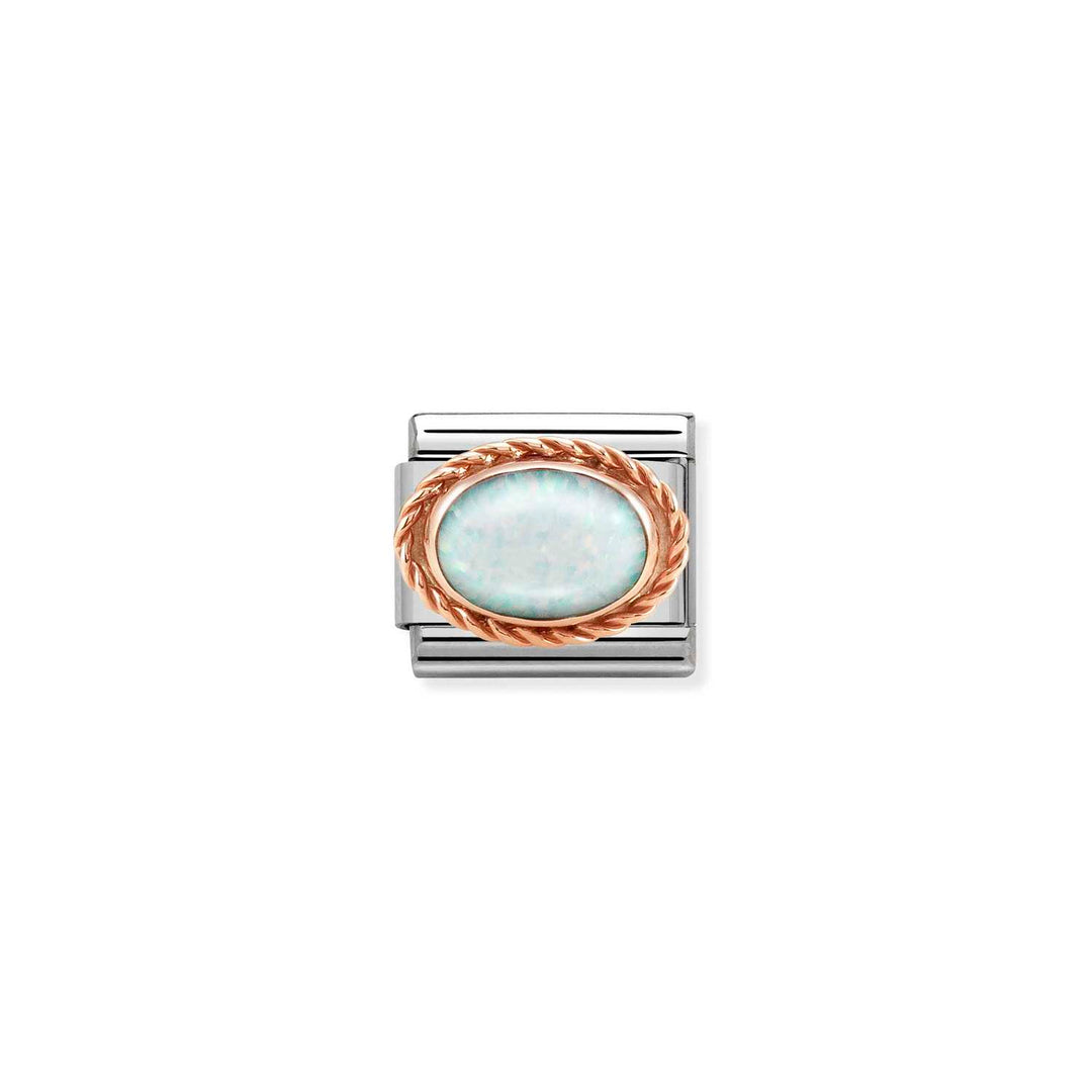 Nomination - Composable White Opal & Rose Gold Charm