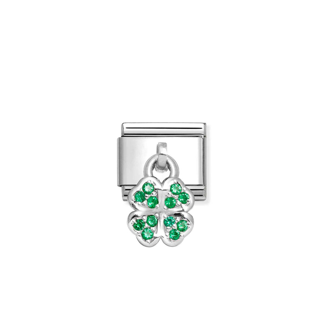 Nomination - Green Four-Leaf Clover Pendant Charm
