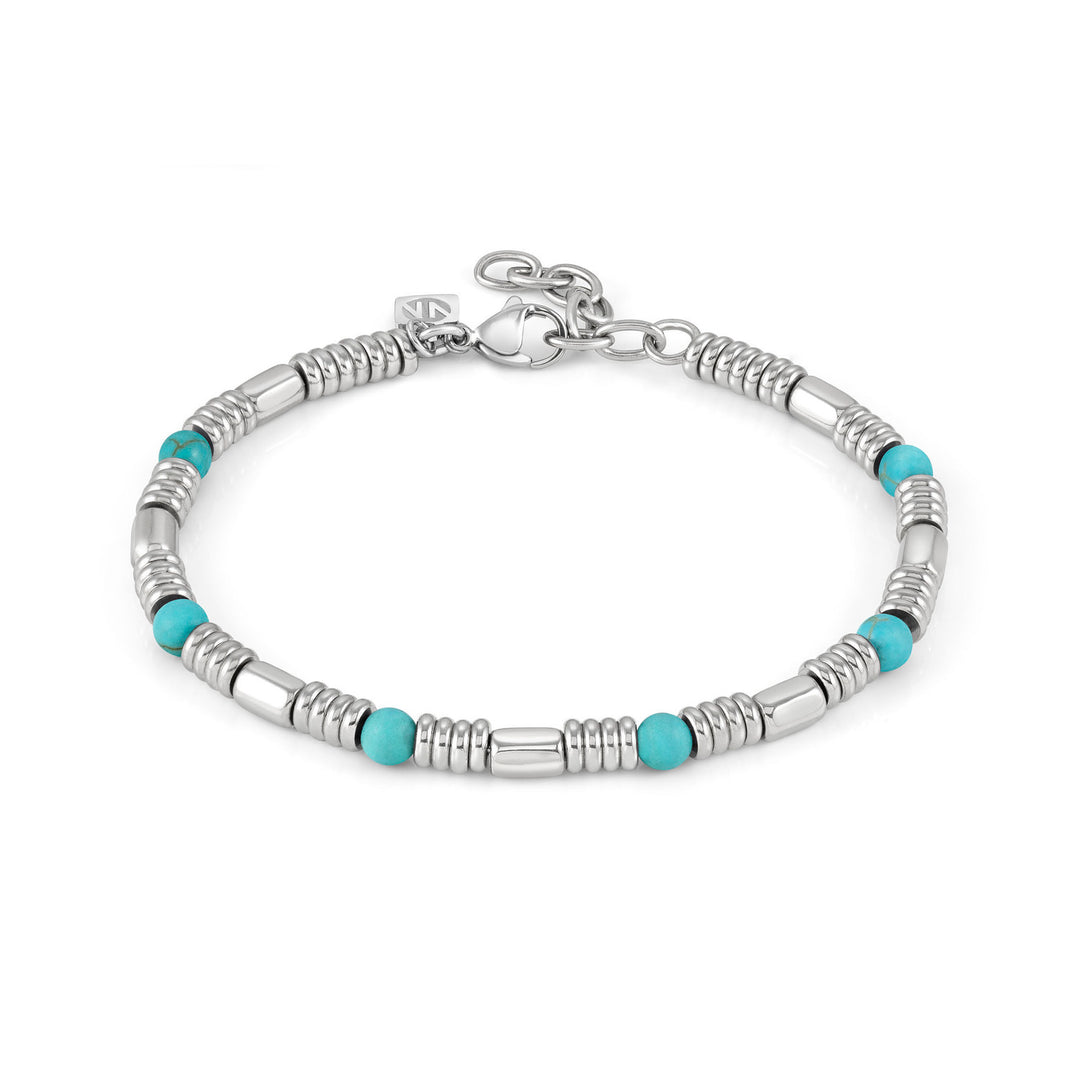 Nomination - Instinctstyle Stainless Steel & Turquoise Beaded Bracelet - Silver