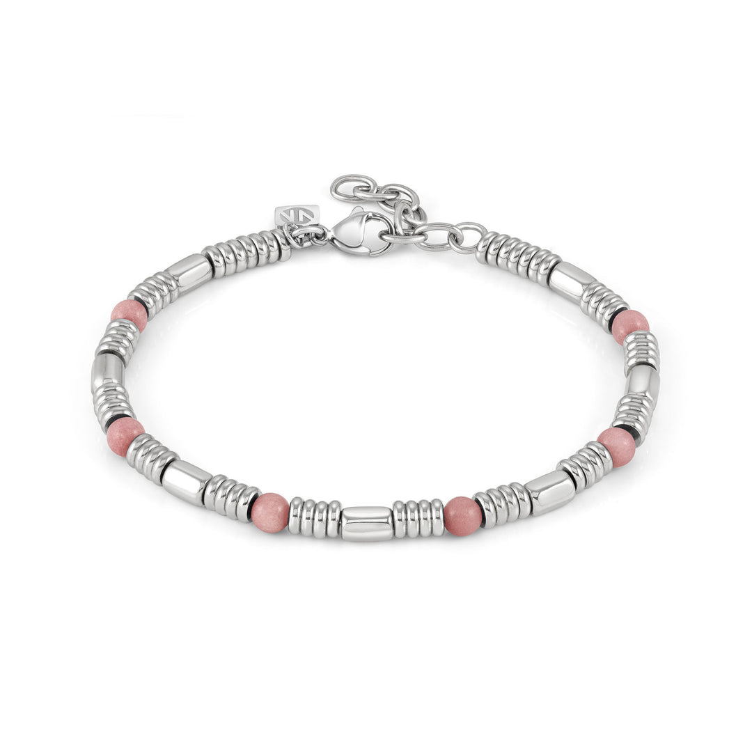 Nomination - Instinct Stainless Steel & Pink Opal Stone Bracelet - Silver