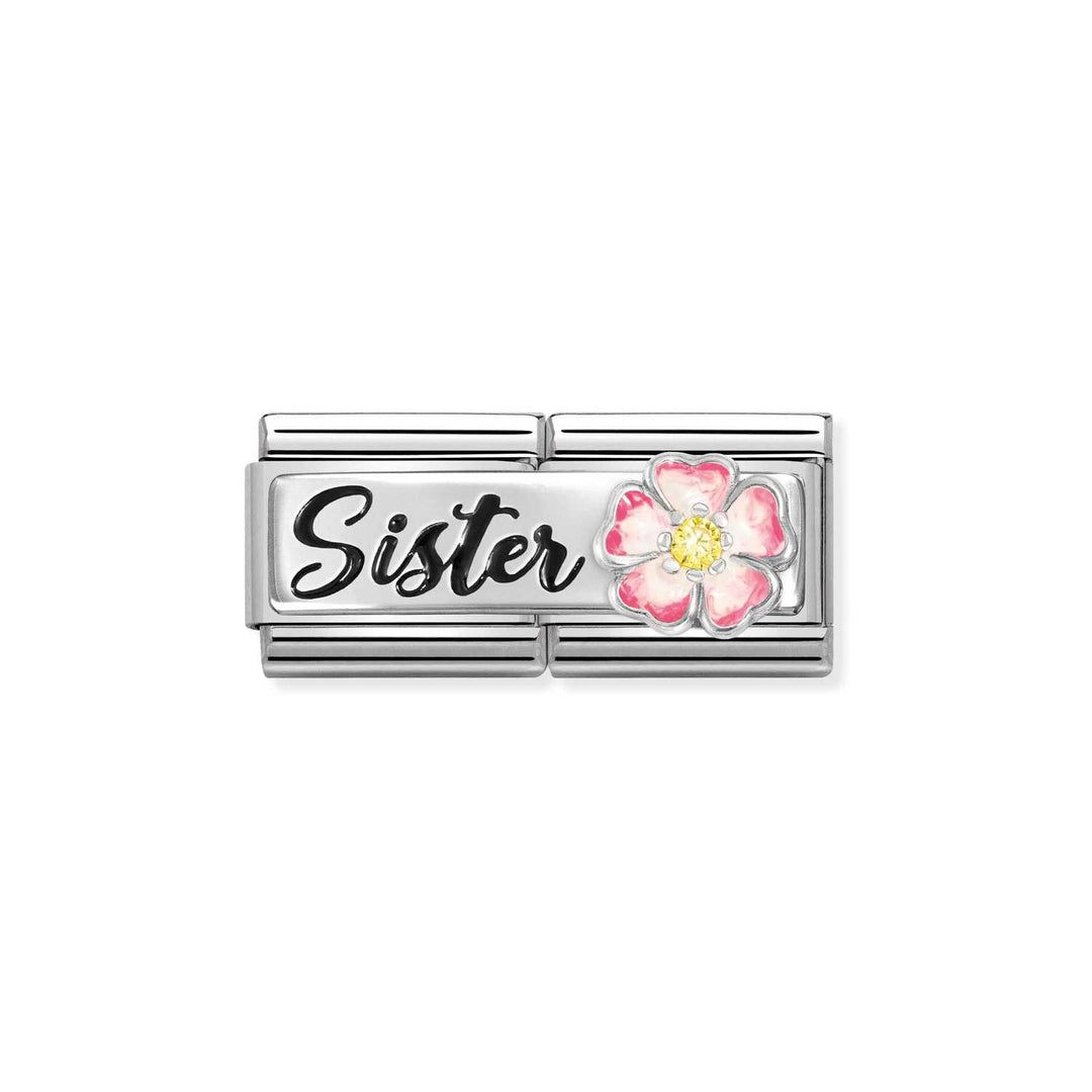 Nomination - Composable Sister and Flower Double Charm