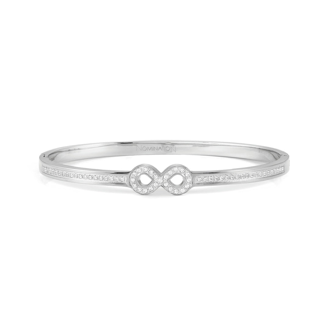 Nomination - Pretty Bangles Stainless Steel CZ Infinity Bangle - Silver
