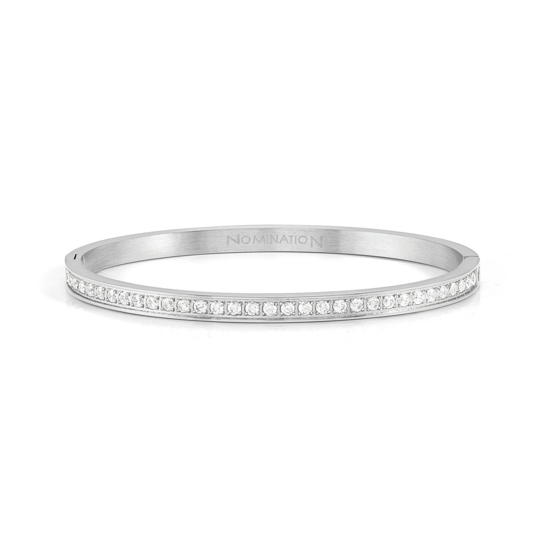 Nomination - Pretty Bangles Stainless Steel White CZ Bangle - Silver