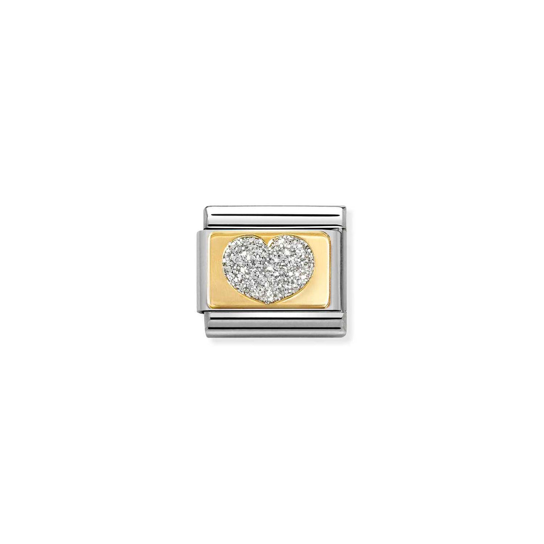Nomination - Composable Heart Plate Glitter Charm