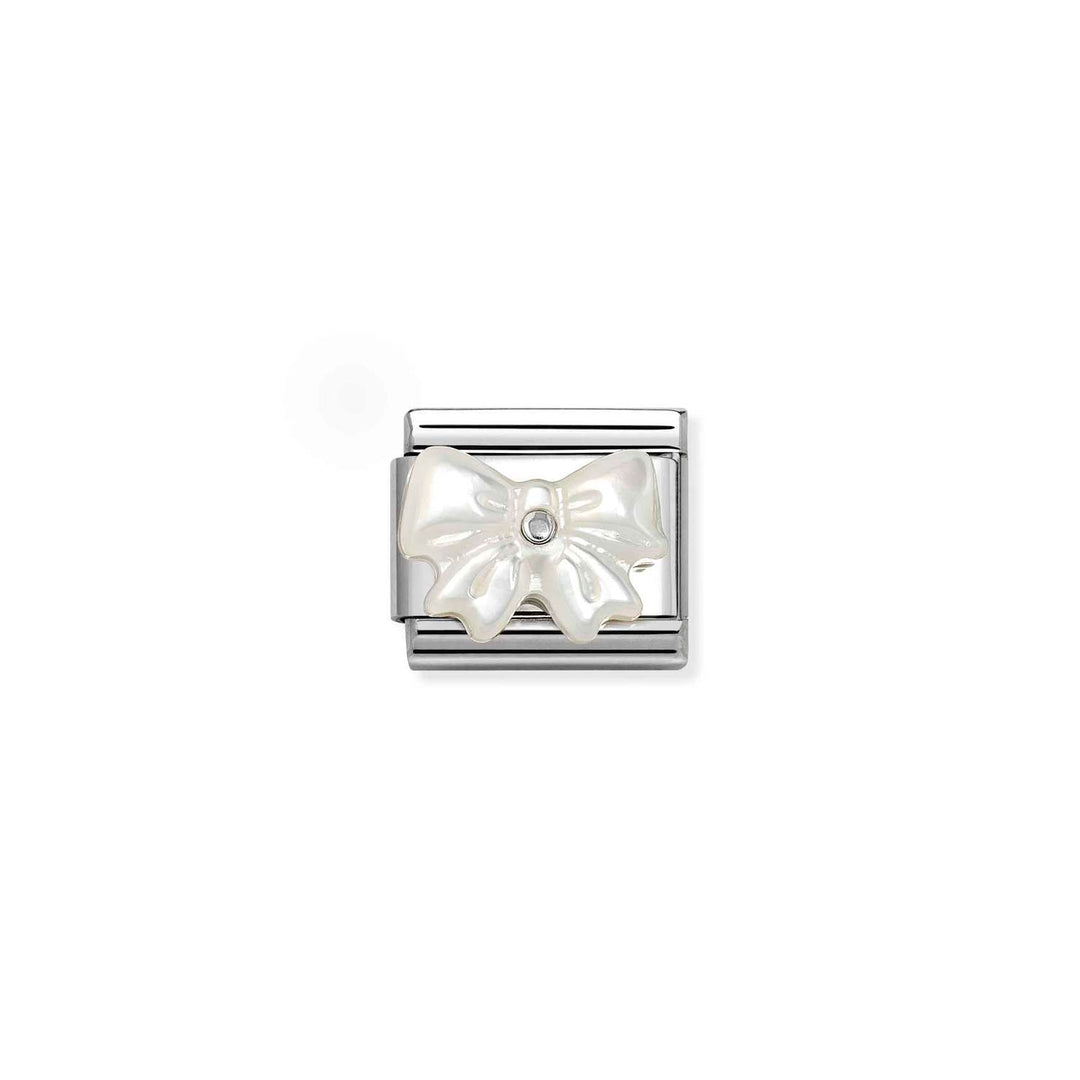Nomination - Composable White Mother of Pearl Bow Charm