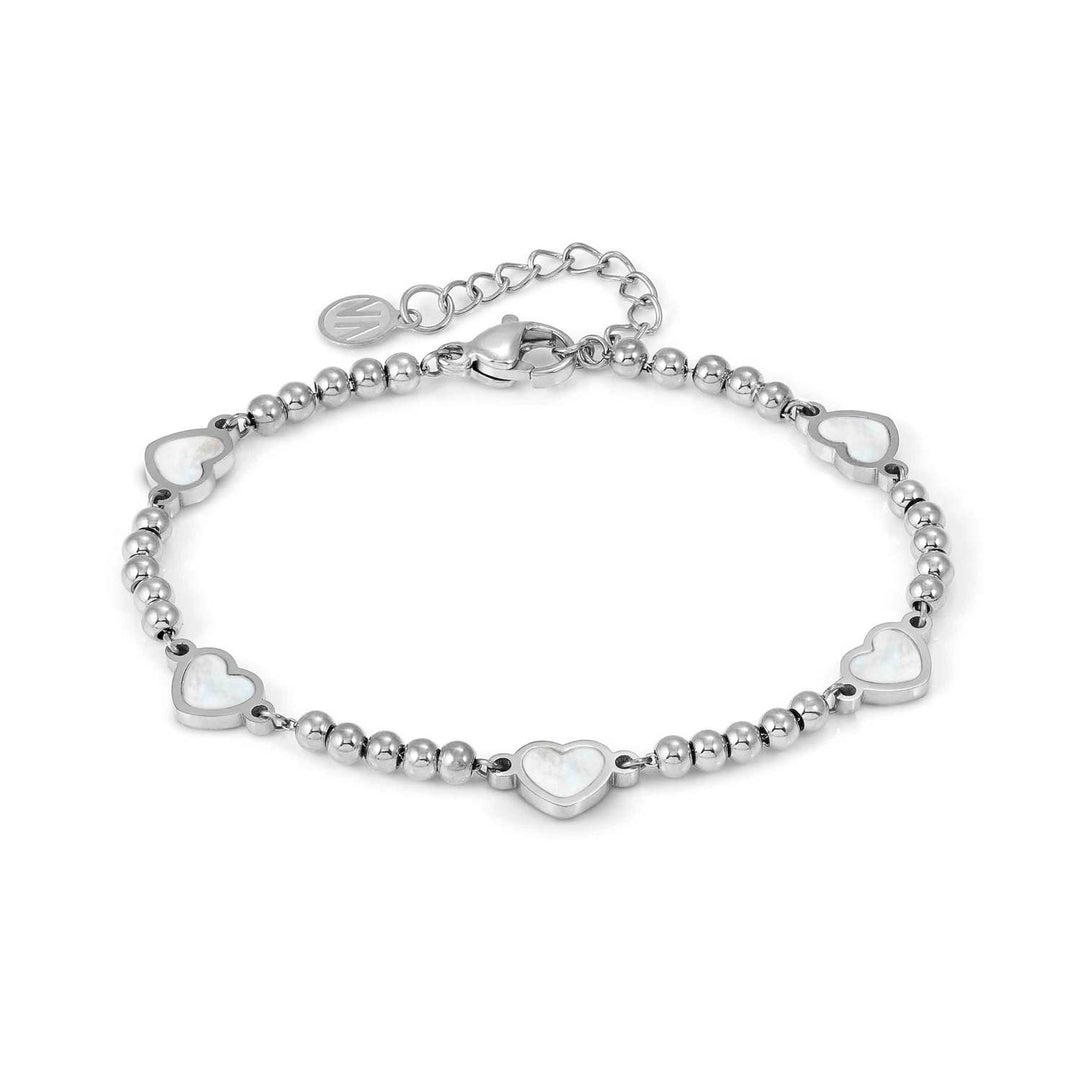 Nomination - Emosfere 5 Mother of Pearl Hearts Bracelet - Silver