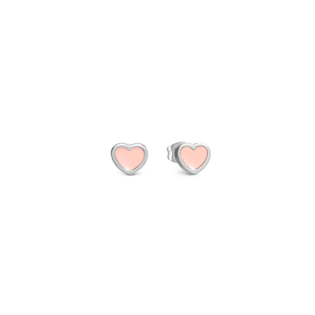 Nomination - Emosfere Pink Heart Earrings - Silver