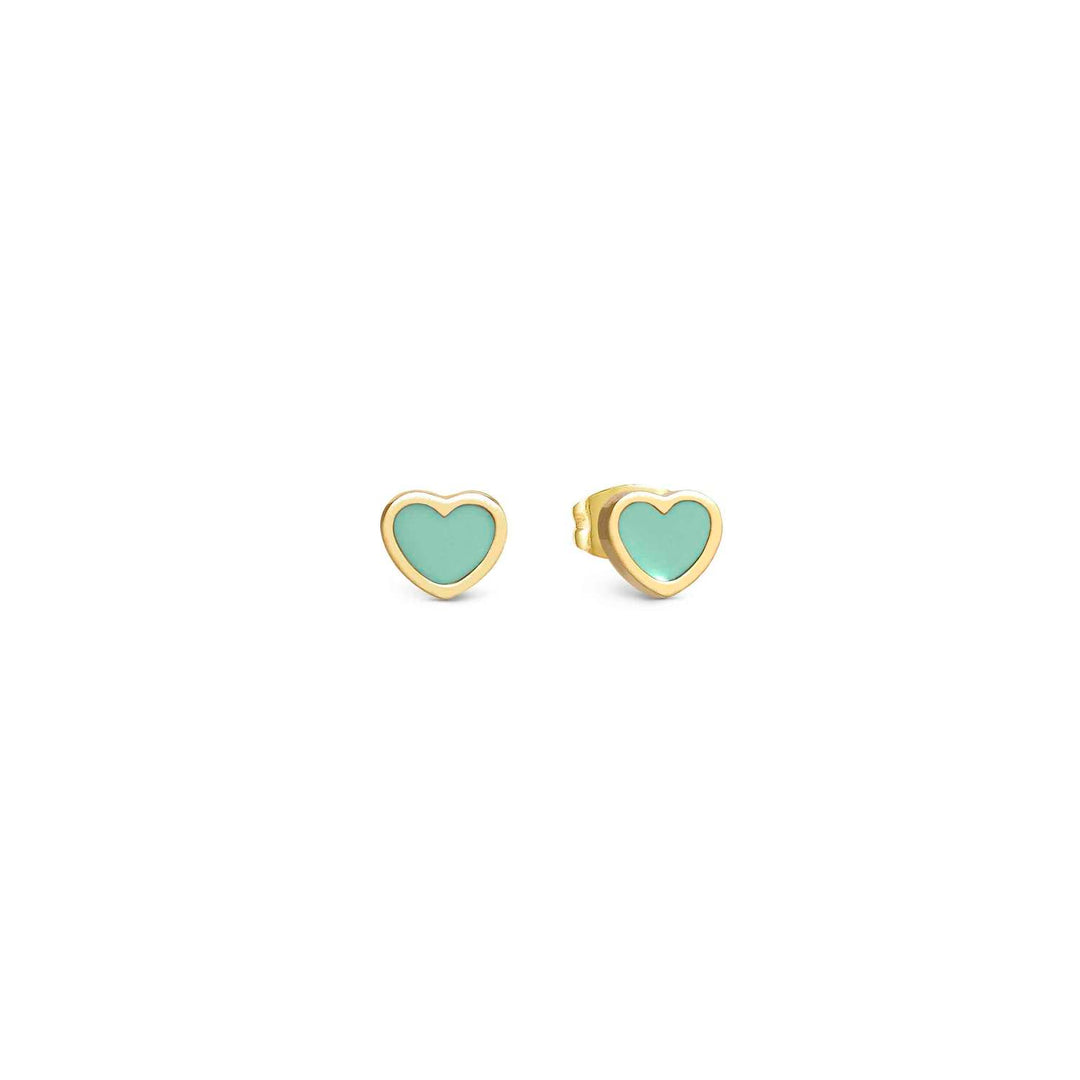 Nomination - Emosfere Green Heart Earrings - Gold