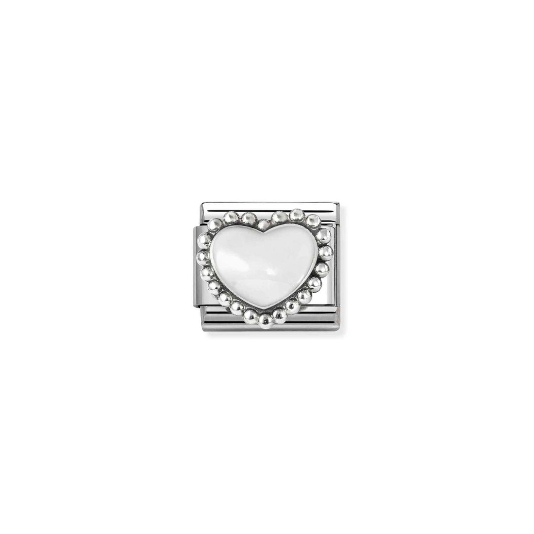 Nomination - Composable Beaded White Heart Charm