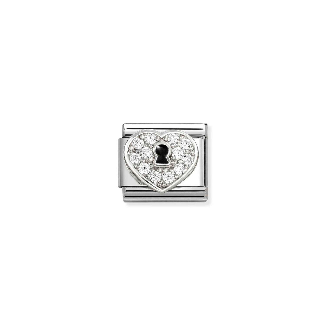 Nomination - Composable CZ Heart with Keyhole Charm - Silver