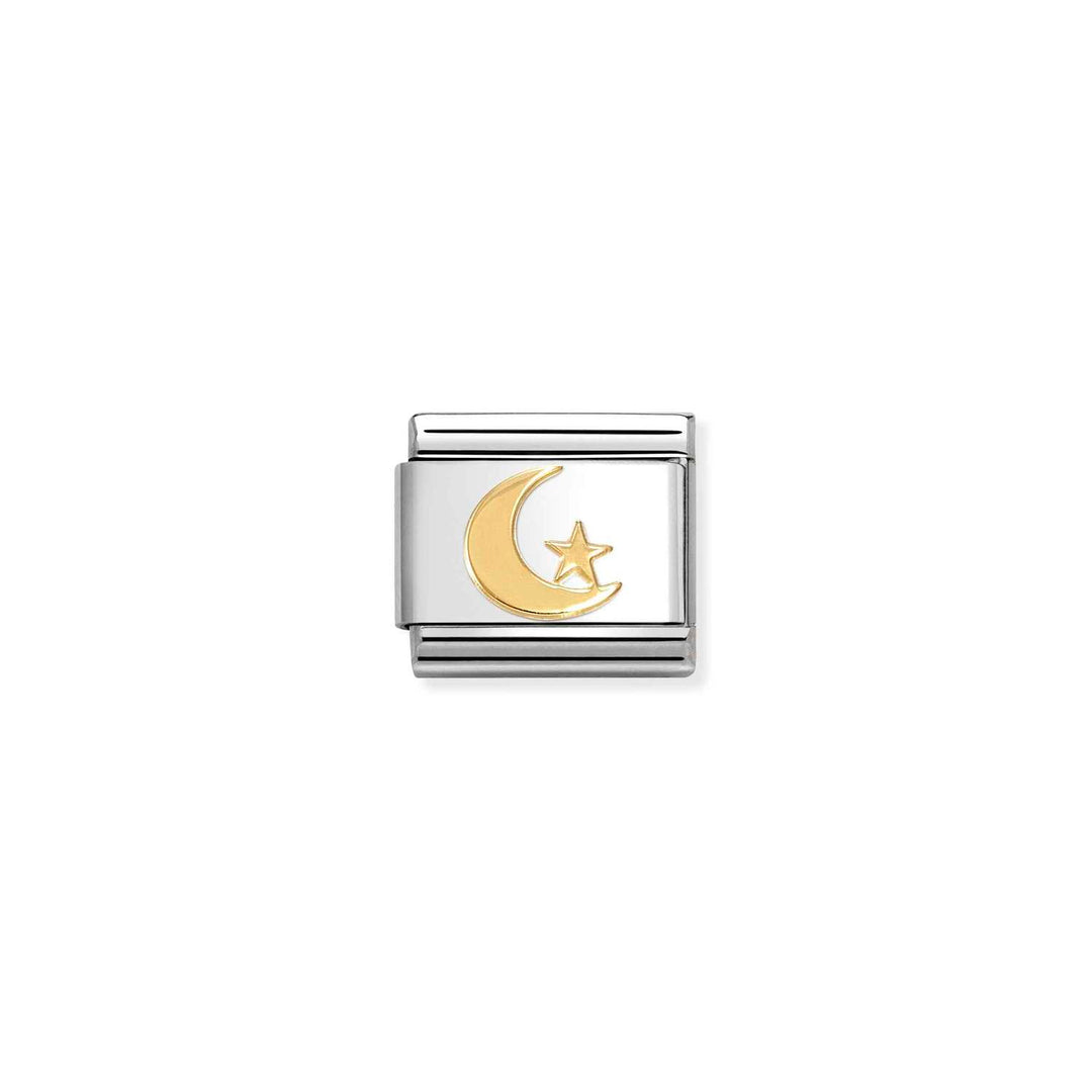 Nomination - Composable Moon & Star Charm - Gold