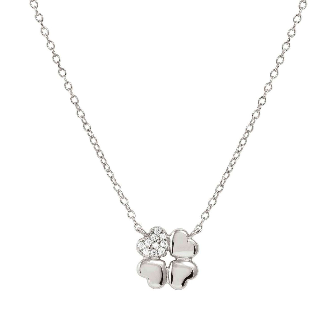 Nomination - Petit Sparkle Clover Necklace - Silver