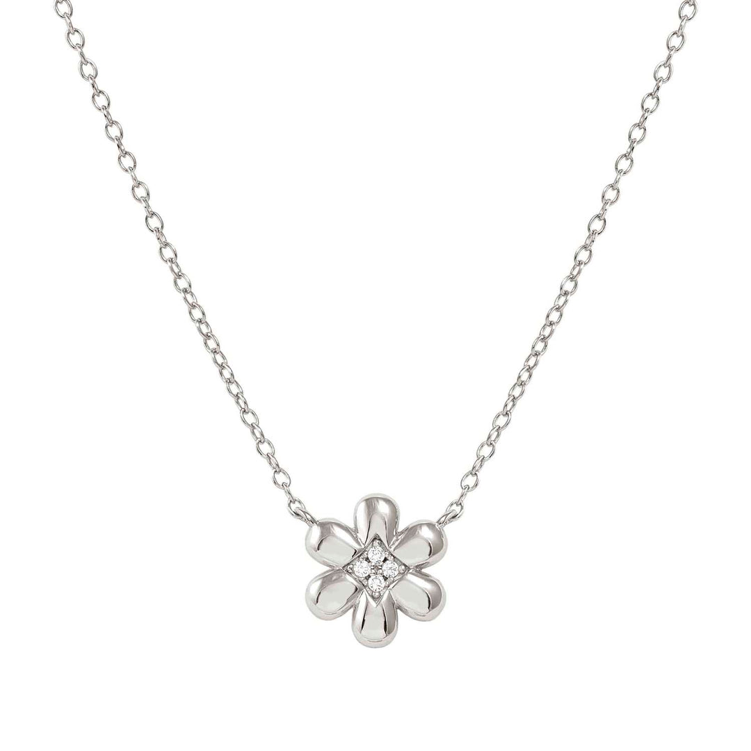 Nomination - Petit Sparkle Flower Necklace - Silver