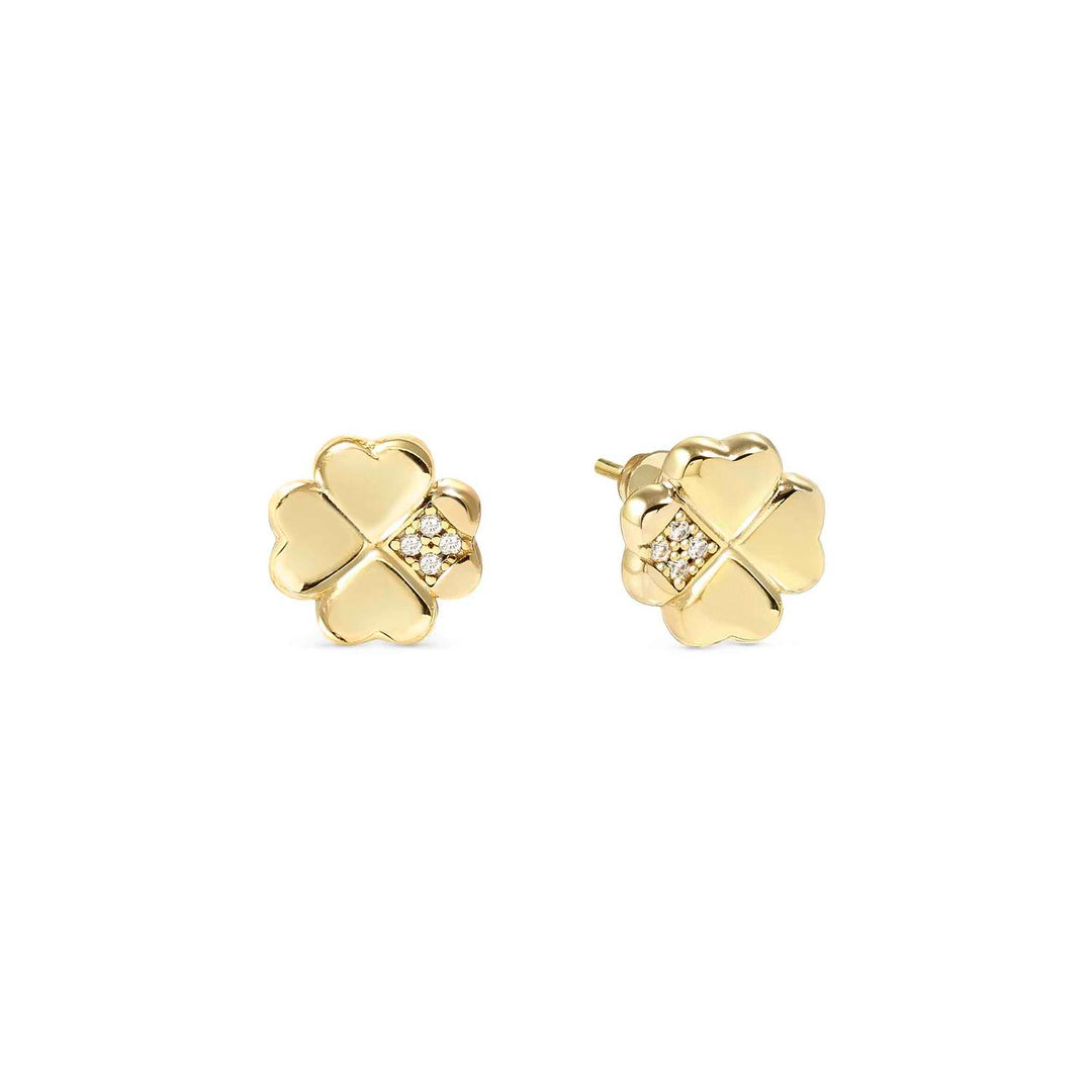 Nomination - Petit Sparkle Clover Stud Earrings - Gold