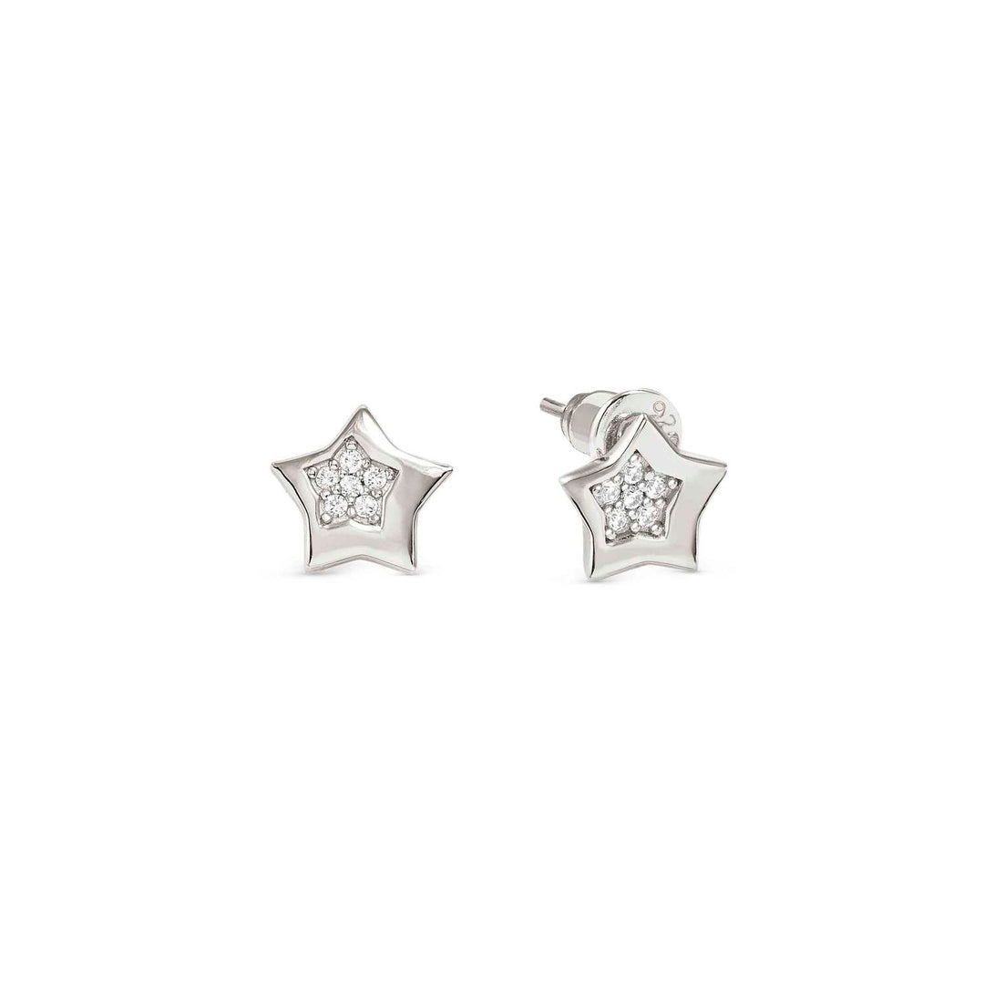 Nomination - Petit Sparkle Star Stud Earrings - Silver