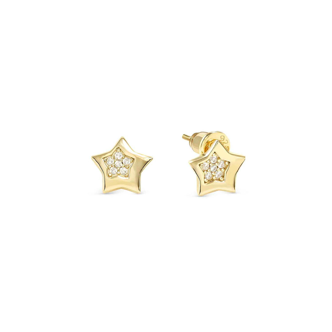 Nomination - Petit Sparkle Star Stud Earrings - Gold