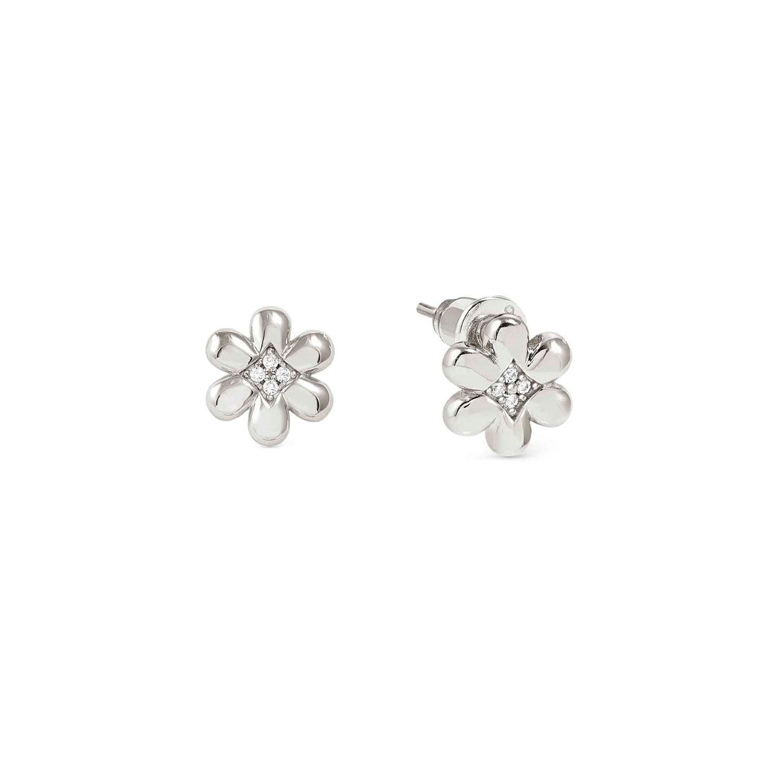 Nomination - Petit Sparkle Flower Stud Earrings - Silver