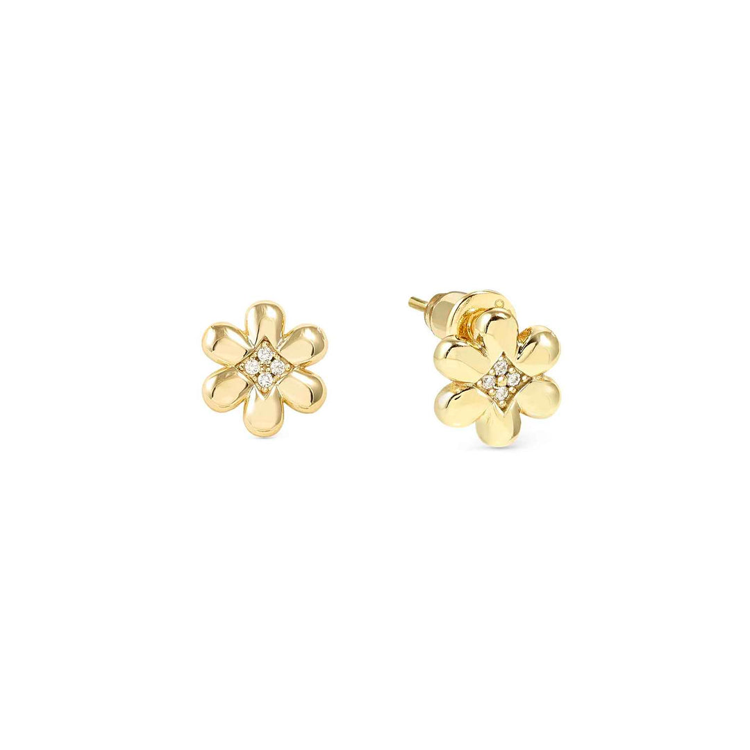 Nomination - Petit Sparkle Flower Stud Earrings - Gold