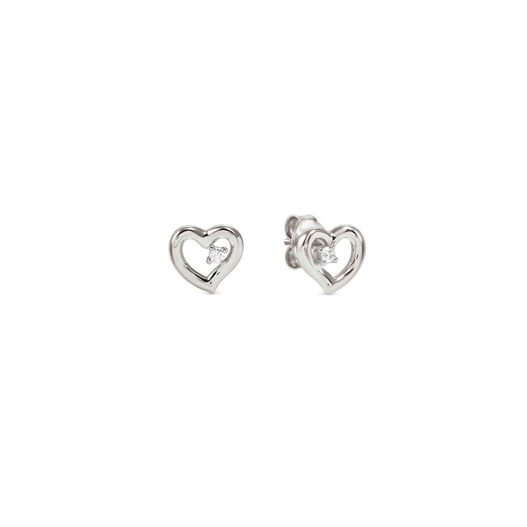 Nomination - Dreams Beats Heart CZ Stud Earrings - Silver