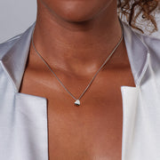 Kit Heath - Miniatures Sweet Heart Pavé Necklace - Silver
