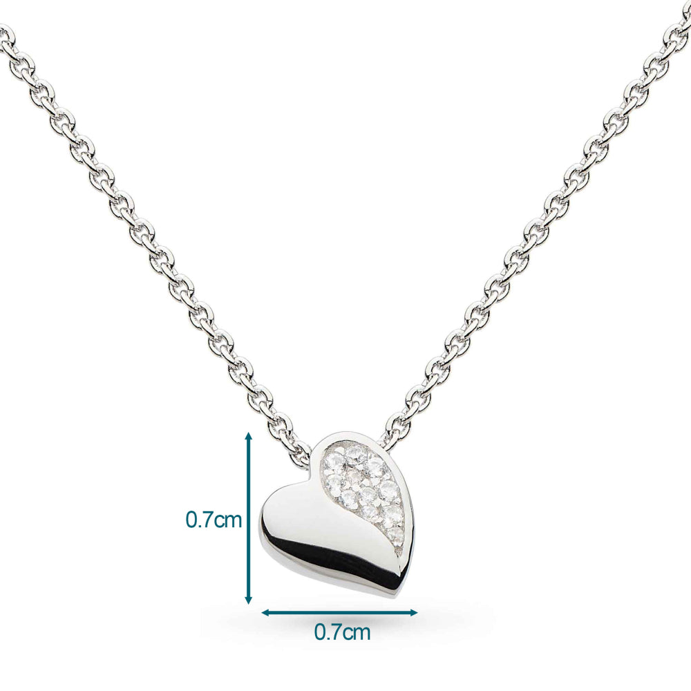 Kit Heath - Miniatures Sweet Heart Pavé Necklace - Silver