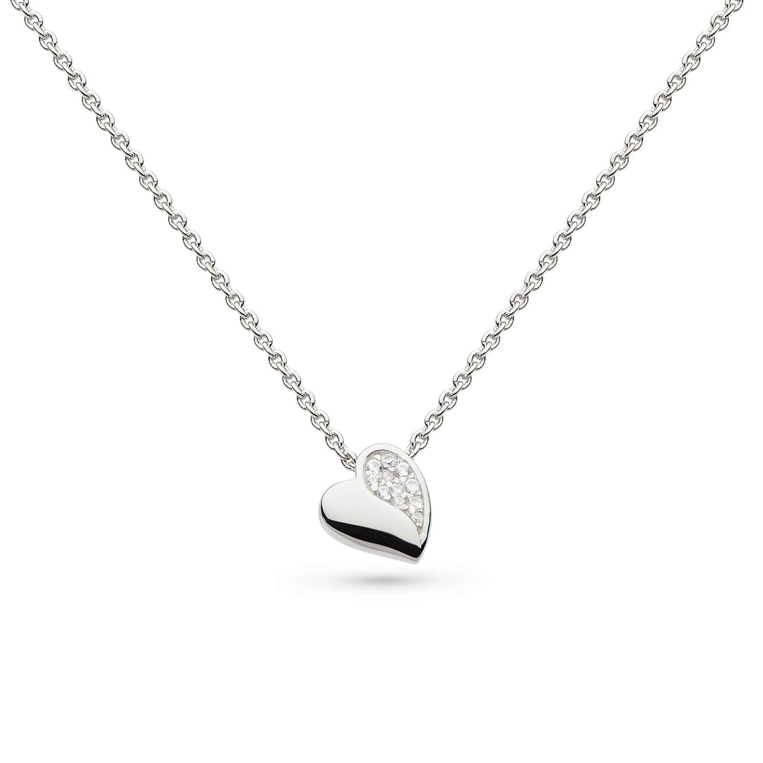 Kit Heath - Miniatures Sweet Heart Pavé Necklace - Silver