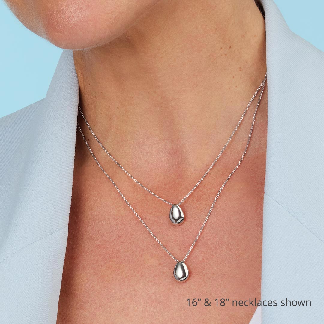 Kit Heath - Coast Pebble Smooth Necklace - Silver