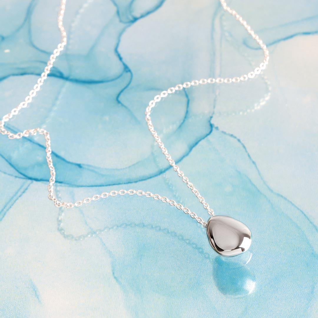 Kit Heath - Coast Pebble Smooth Necklace - Silver