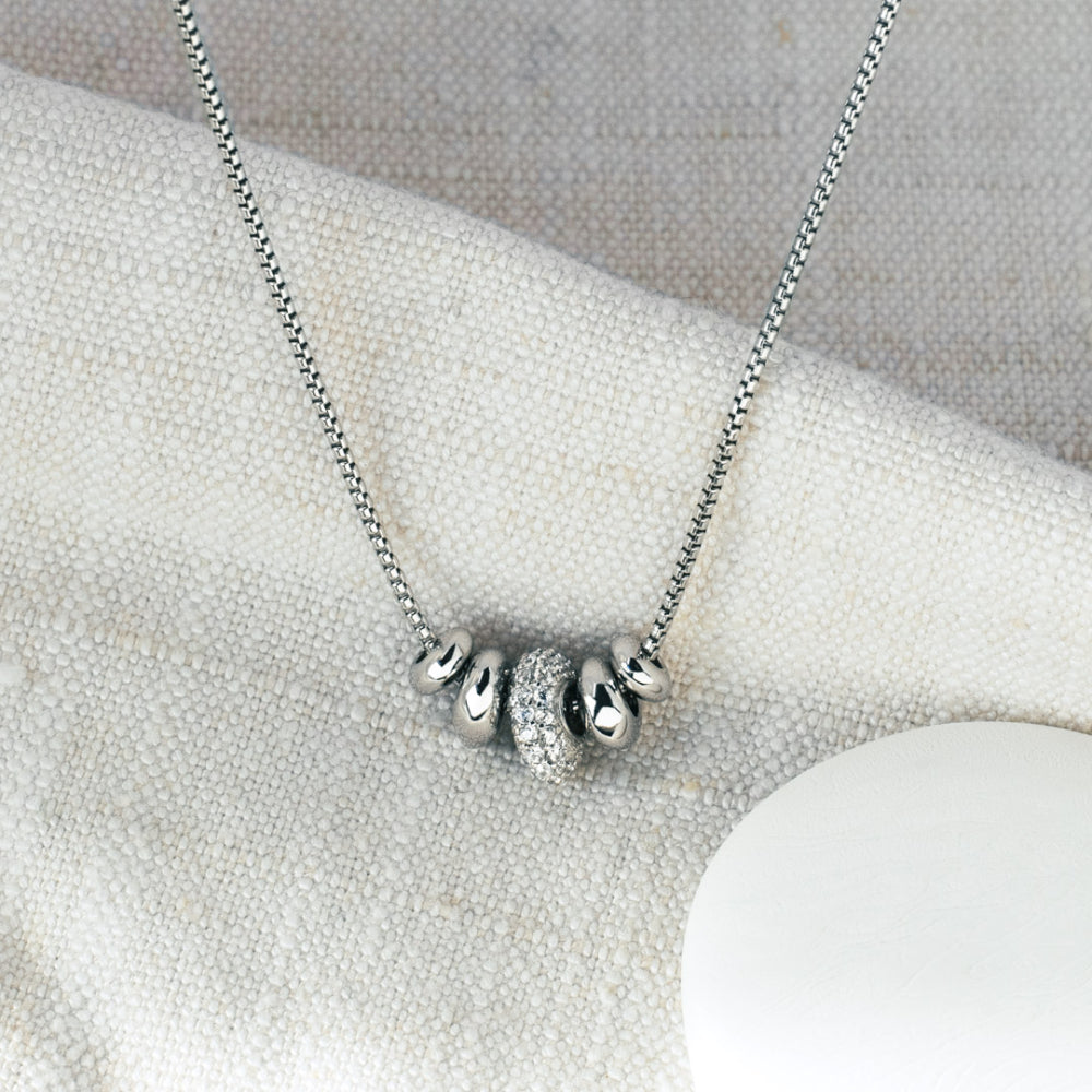 Kit Heath - Coast Tumble Glisten Pavé Necklace - Silver
