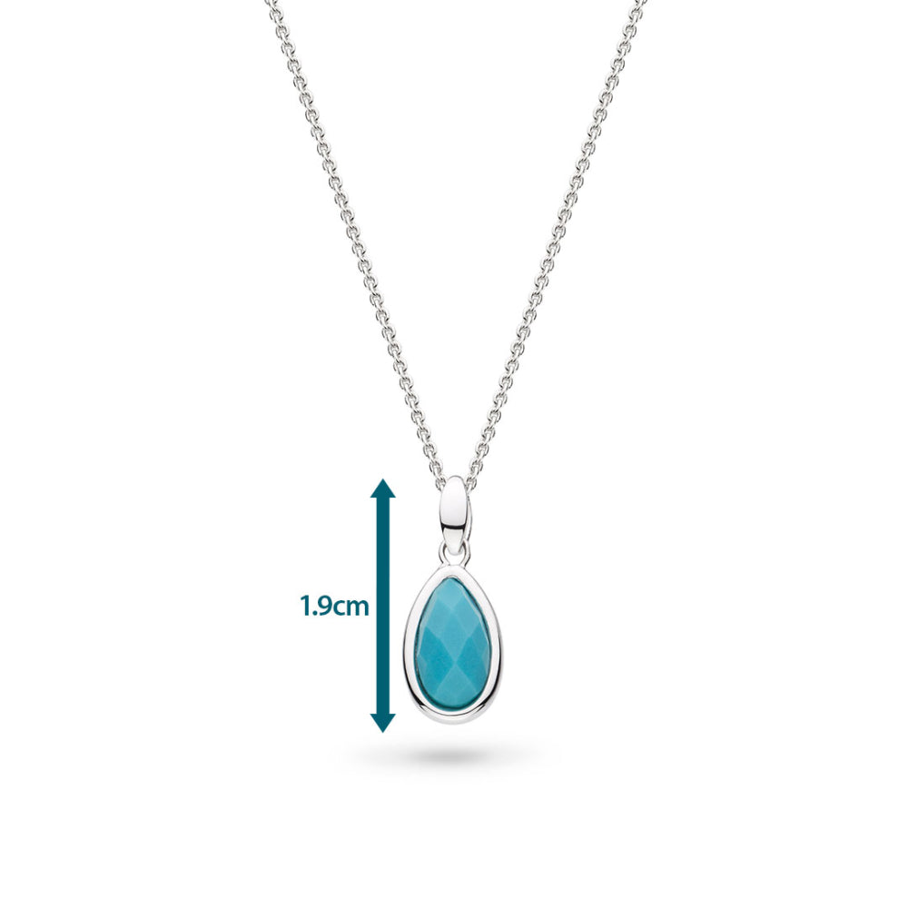 Kit Heath - Coast Pebble Azure Gemstone Necklace - Silver