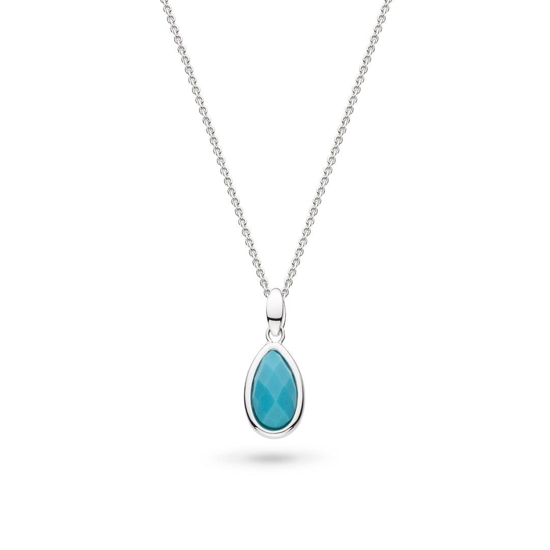 Kit Heath - Coast Pebble Azure Gemstone Necklace - Silver